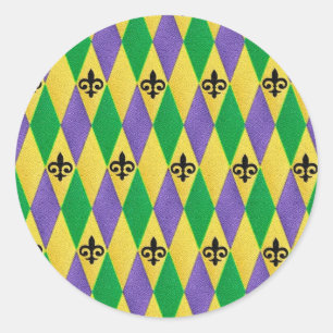 Sticker Rond Fleur de lis