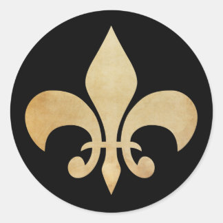 Sticker Rond Fleur de Lis