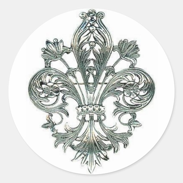 Sticker Rond Fleur de lis (Devant)