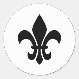 Sticker Rond Fleur de Lis