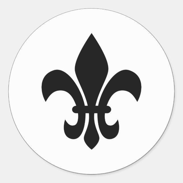 Sticker Rond Fleur de Lis (Devant)