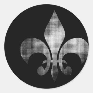 Sticker Rond Fleur-De-lis