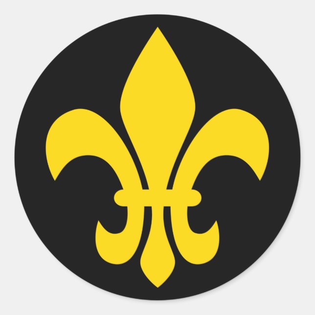 Sticker Rond Fleur de Lis (Devant)