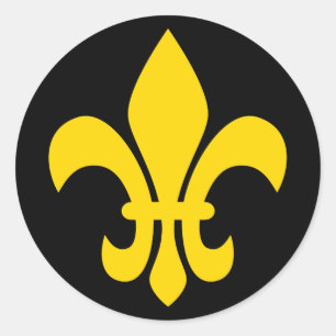 Sticker Rond Fleur de Lis