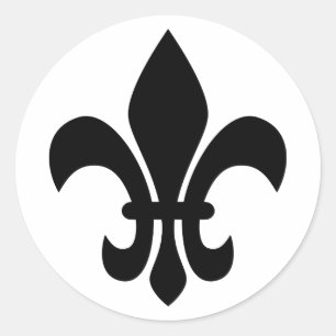 Sticker Rond Fleur de Lis