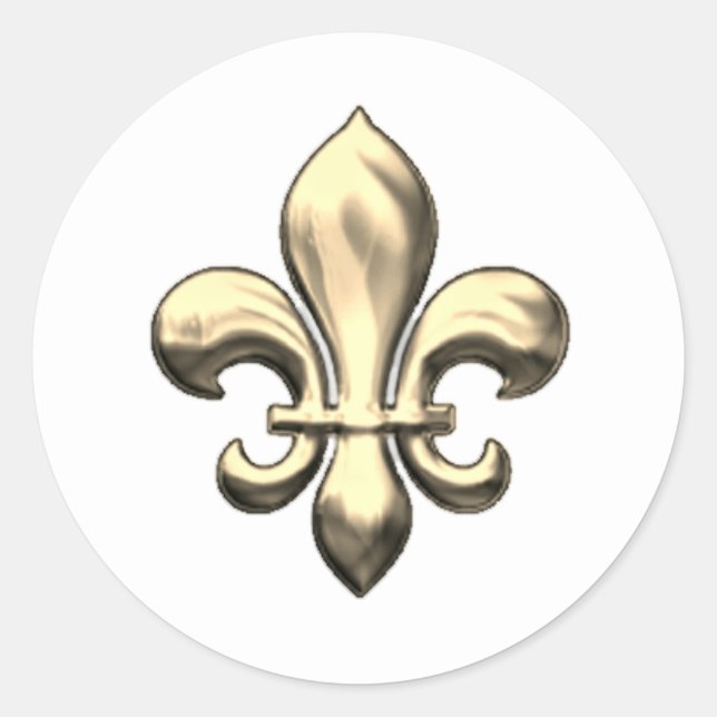 Sticker Rond Fleur de Lis sur Changeable Arrière - plan (Devant)