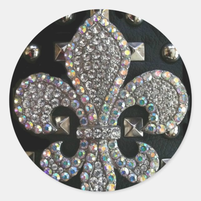 STICKER ROND FLEUR DE LIS SUR LES STUES IMPRIMANTES EN ROCHER D (Devant)