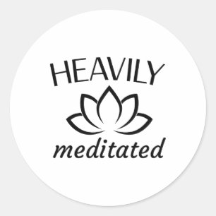 Sticker Rond Fleur de Lotus Méditée Lourde Méditation de Yoga Z