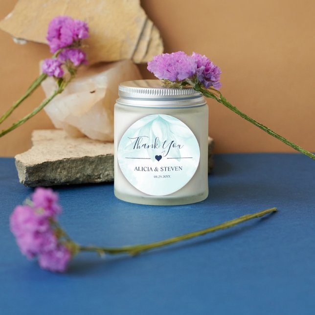 Sticker Rond Fleur de Magnolia Éthérée, Merci (Créateur téléchargé)