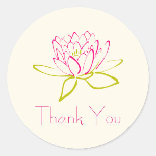 Sticker Rond Fleur de Merci Lotus / Lys d'eau