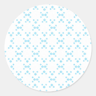 Sticker Rond Fleur de neige