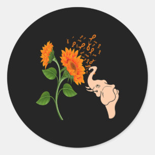Sticker Rond Fleur de sensibilisation à la leucémie