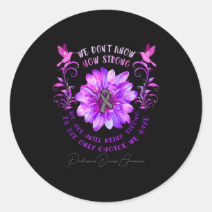 Sticker Rond Fleur de sensibilisation à la maladie de Parkinson