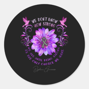 Sticker Rond Fleur de sensibilisation Nous ne savons pas à quel