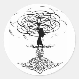 Sticker Rond Fleur de vie