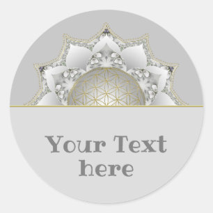 Sticker Rond Fleur De Vie - Blossoms Mandala 1