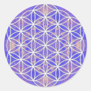 Sticker Rond Fleur de vie (couleur 3)