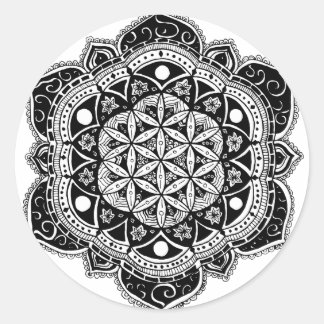 Sticker Rond Fleur de vie Mandala