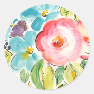 Sticker Rond Fleur délice II