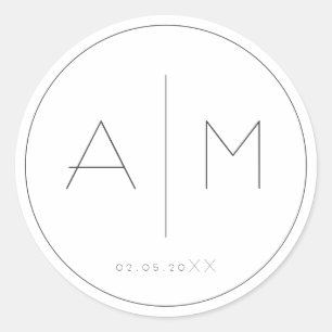 Sticker Rond Fleur dessinée à la main