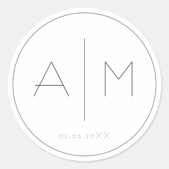 Sticker Rond Fleur dessinée à la main (Devant)