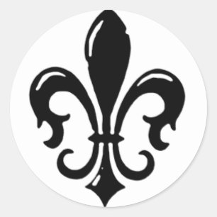 Sticker Rond Fleur Di Lis