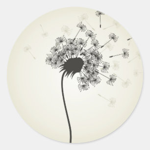 Sticker Rond Fleur d'un pandelion