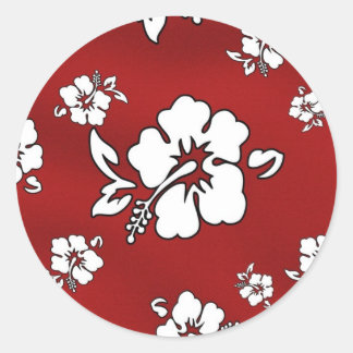 Sticker Rond Fleur Hawaii