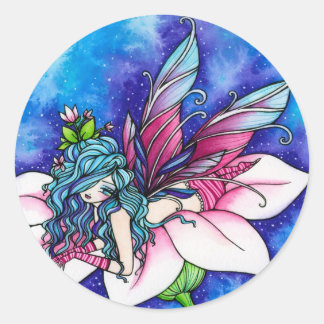 Sticker Rond Fleur Imaginaire Vera