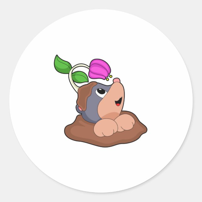 Sticker Rond Fleur Mole Earth (Devant)