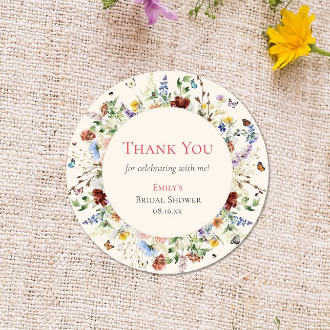 Sticker Rond Fleur sauvage (Créateur téléchargé)