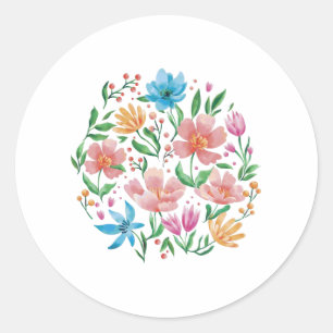 Sticker Rond Fleur sauvage