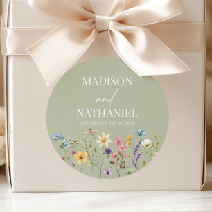 Sticker Rond Fleur sauvage Fleur Fleur Flore Jardin Mariage