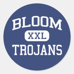 Sticker Rond Fleur - Trojan - haute - Chicago Heights