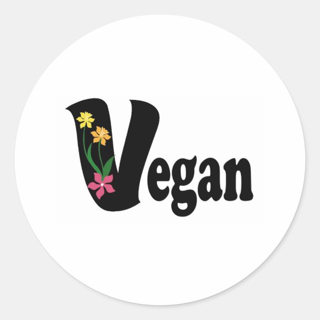 Sticker Rond Fleur végétale (Devant)