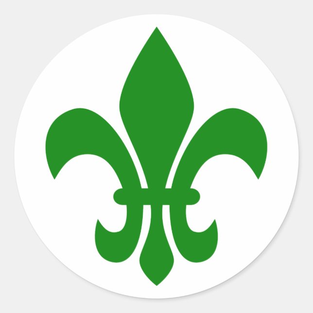 Sticker Rond Fleur verte de Lis (Devant)