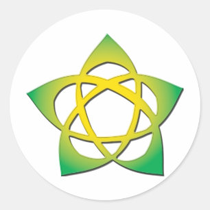 Sticker Rond Fleur Wicca