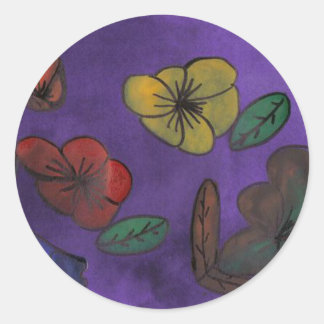 Sticker Rond fleurs