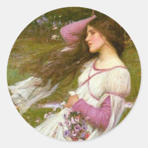 Sticker Rond Fleurs à vent