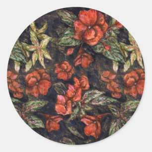 Sticker Rond Fleurs anciennes d'Alexandra Cook aka Linandara