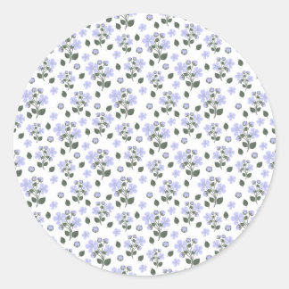 Sticker Rond Fleurs de Blackberry, motif transparent