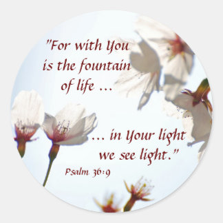 Sticker Rond Fleurs de cerisiers rétroéclairées 2