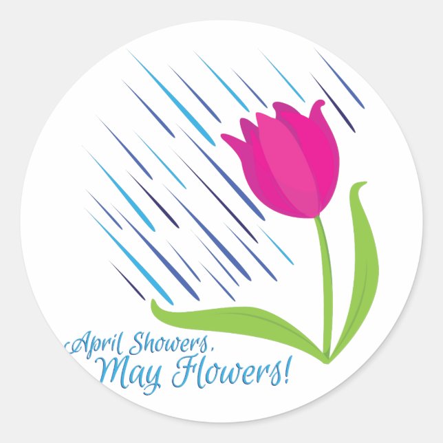 Sticker Rond Fleurs de mai (Devant)