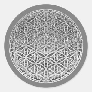 Sticker Rond FLEURS DE VIE - Médaille Argent