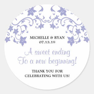 Sticker Rond Fleurs d'été Lavender - L'amour est doux