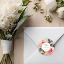 Fleurs Florales Rouges Et Rose Mariage Classique