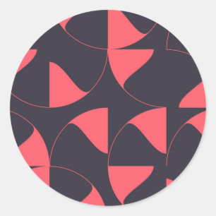 Sticker Rond Fleurs géométriques circulaires élégantes, chic et