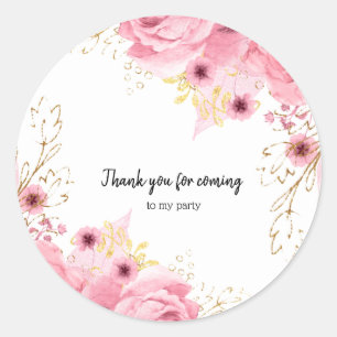 Sticker Rond Fleurs glam chic modernes pour toutes les occasion