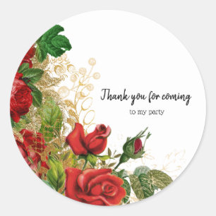Sticker Rond Fleurs glam chic modernes pour toutes les occasion