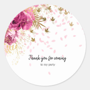 Sticker Rond Fleurs glam chic modernes pour toutes les occasion